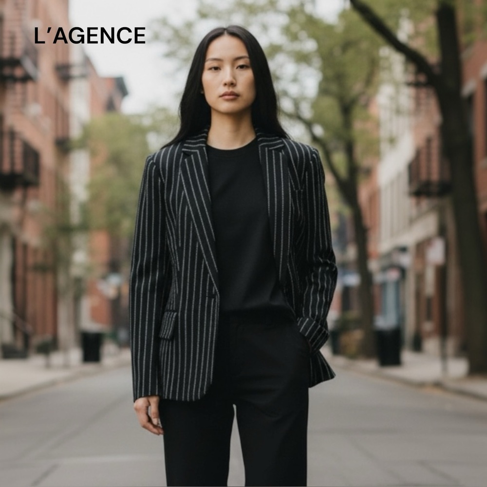🇺🇸L’Agence NEW TAGS classic pinstripe blazer jacket S/M